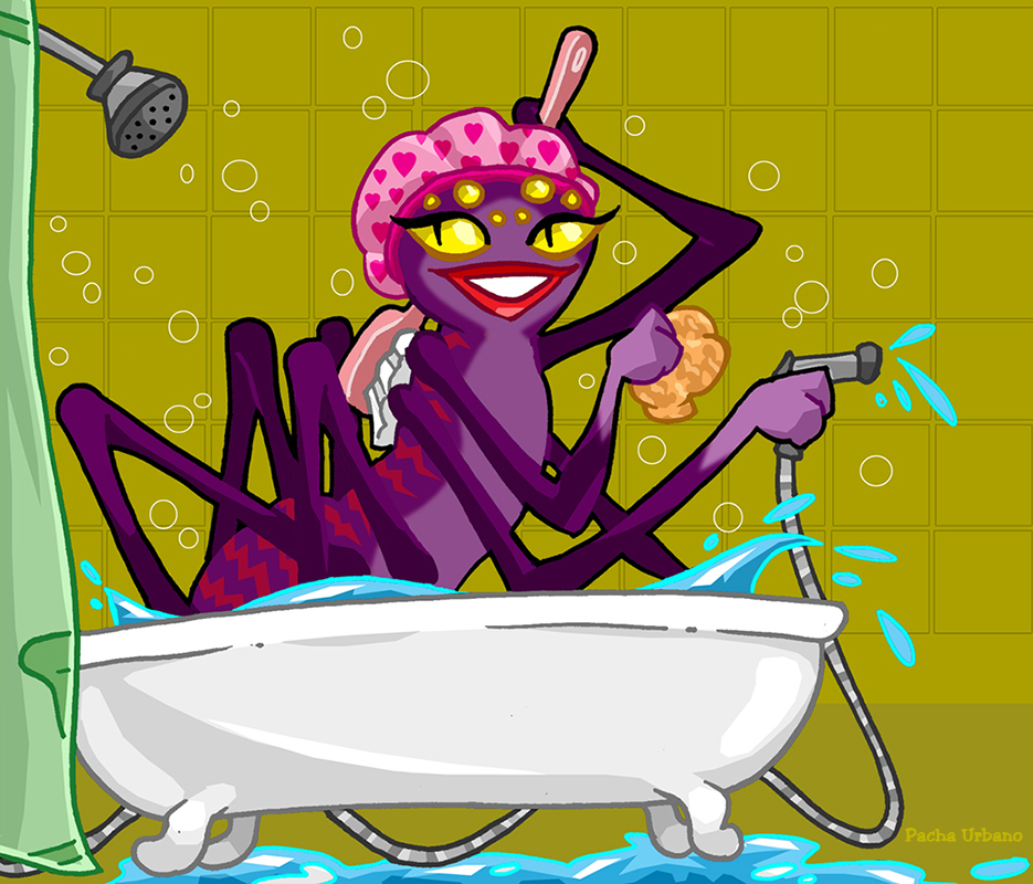 Banho Íntimo - ilustração para a revista feminina Bolsa de Mulher.