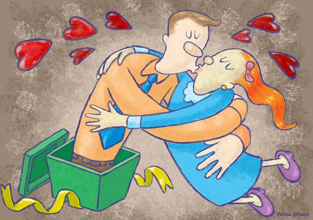 Presente - ilustração para a revista feminina Bolsa de Mulher.