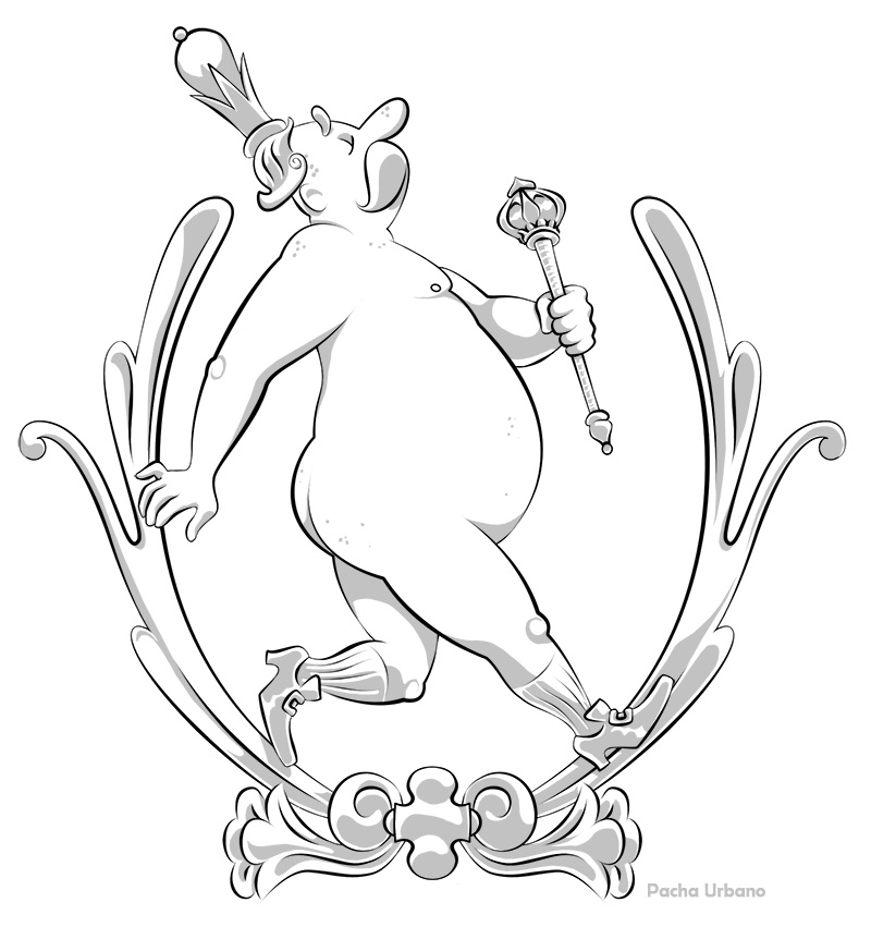 A Roupa Nova do Imperador - ilustração para o conto de Hans Christian Andersen.