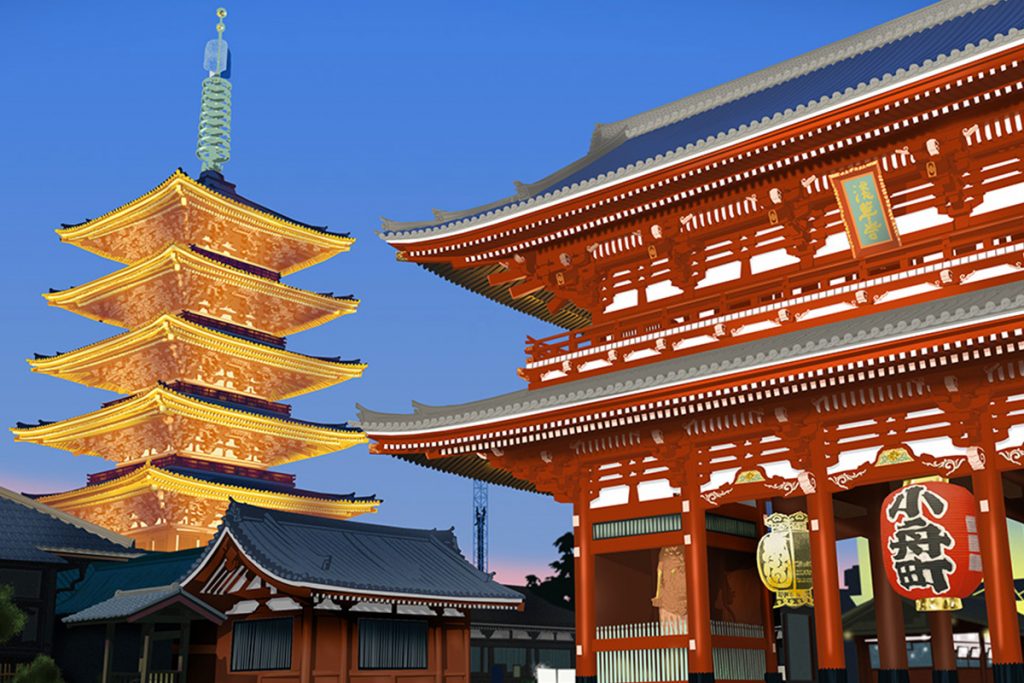 Tokyo - cenário para jogo online.