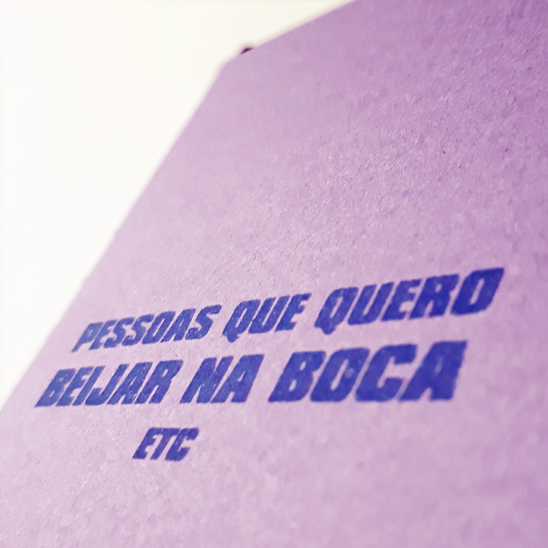 Caderno | Pessoas que quero beijar na boca etc